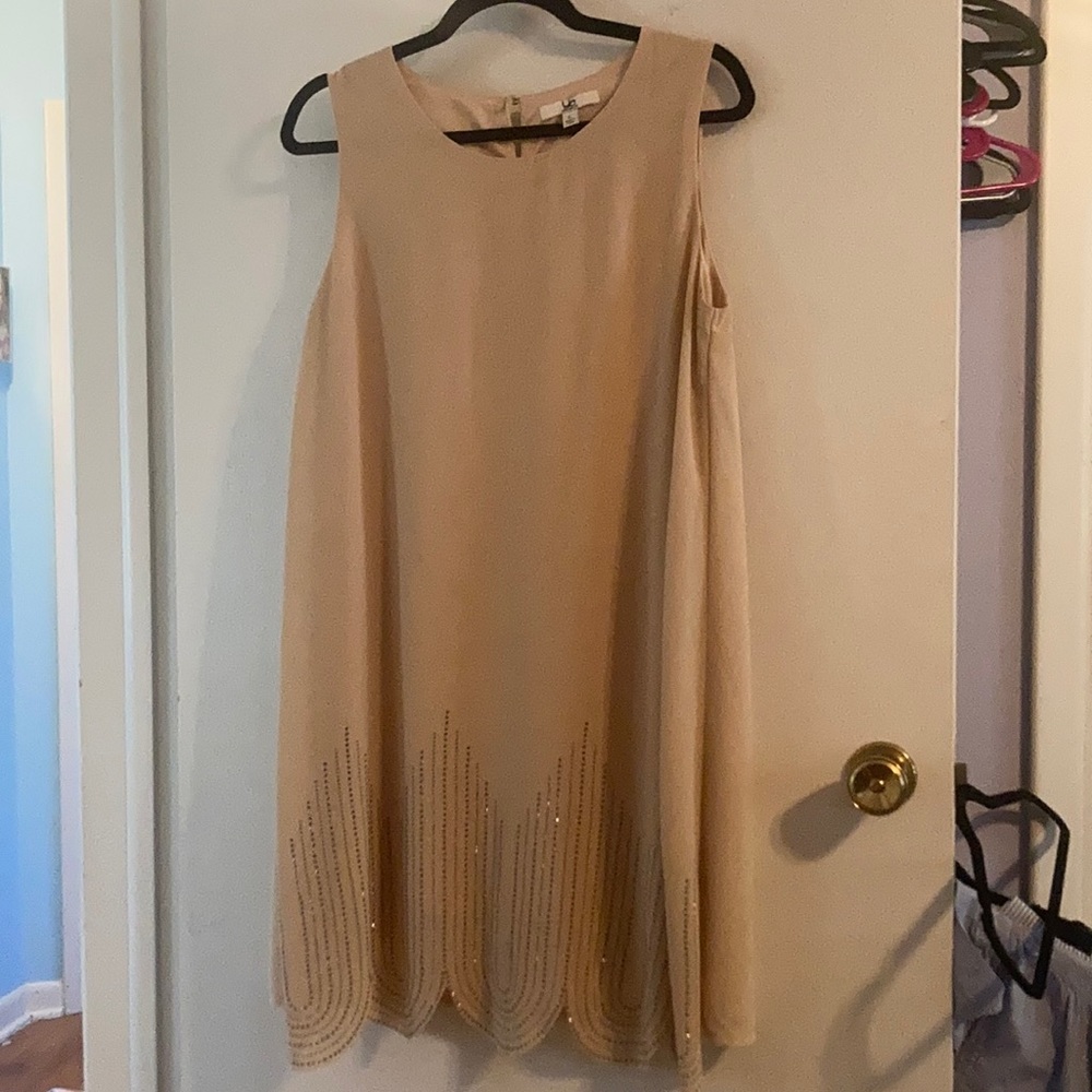 Nude mini dress